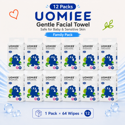 Uomiee Facial Towel 20s/64s Disposable Face Towel Soft Cotton Tissue Dry Wet Use Portable Bundle Pack