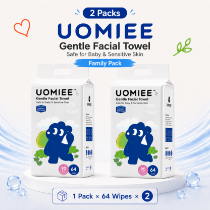 Uomiee Facial Towel 20s/64s Disposable Face Towel Soft Cotton Tissue Dry Wet Use Portable Bundle Pack