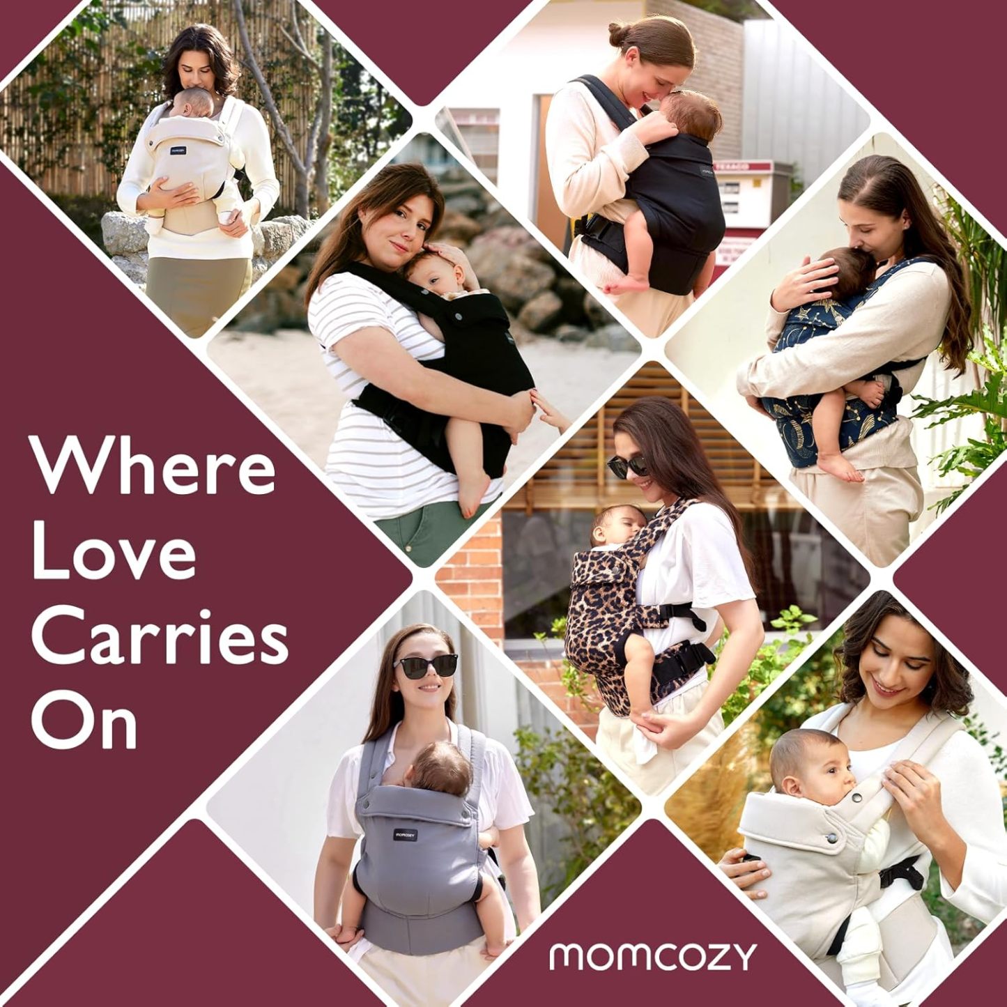 Momcozy Hip Seat Baby Carrier - Adjustable Waistband with Original 3D Belly Protector, Ergonomic Carrier with Various Pockets for Newborns & Toddlers up to 45lbs (Black, Medium)