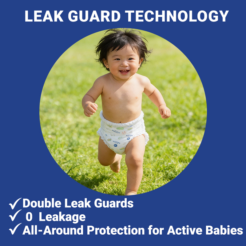 UOMIEE Nature Move Baby Diapers Family Pack | Plant-Based Soft | Ultra Breathable | Flexible Fit | Long-Lasting Dryness