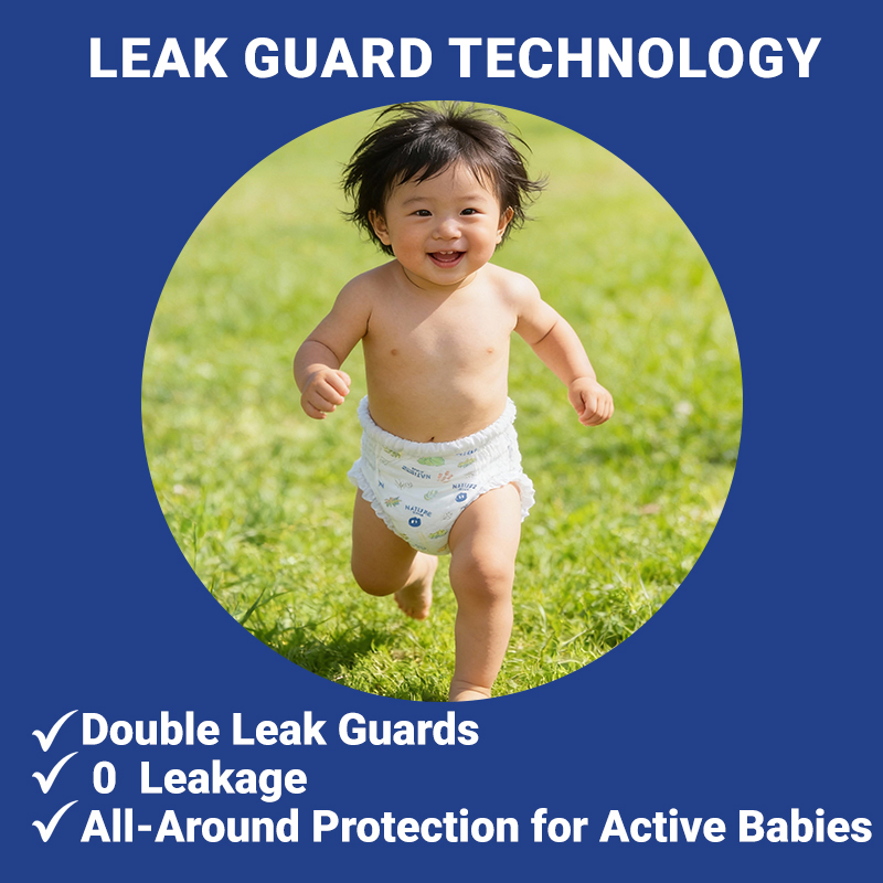 UOMIEE Nature Move Baby Diapers Family Pack | Plant-Based Soft | Ultra Breathable | Flexible Fit | Long-Lasting Dryness