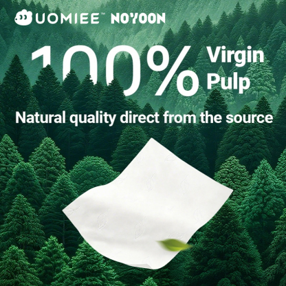 UOMIEE Nose Soothing Tissue MoistCare Soft Tissue 4 Ply Sensitive Skin Gentle Facial Tissue Family Pack 48 Packs