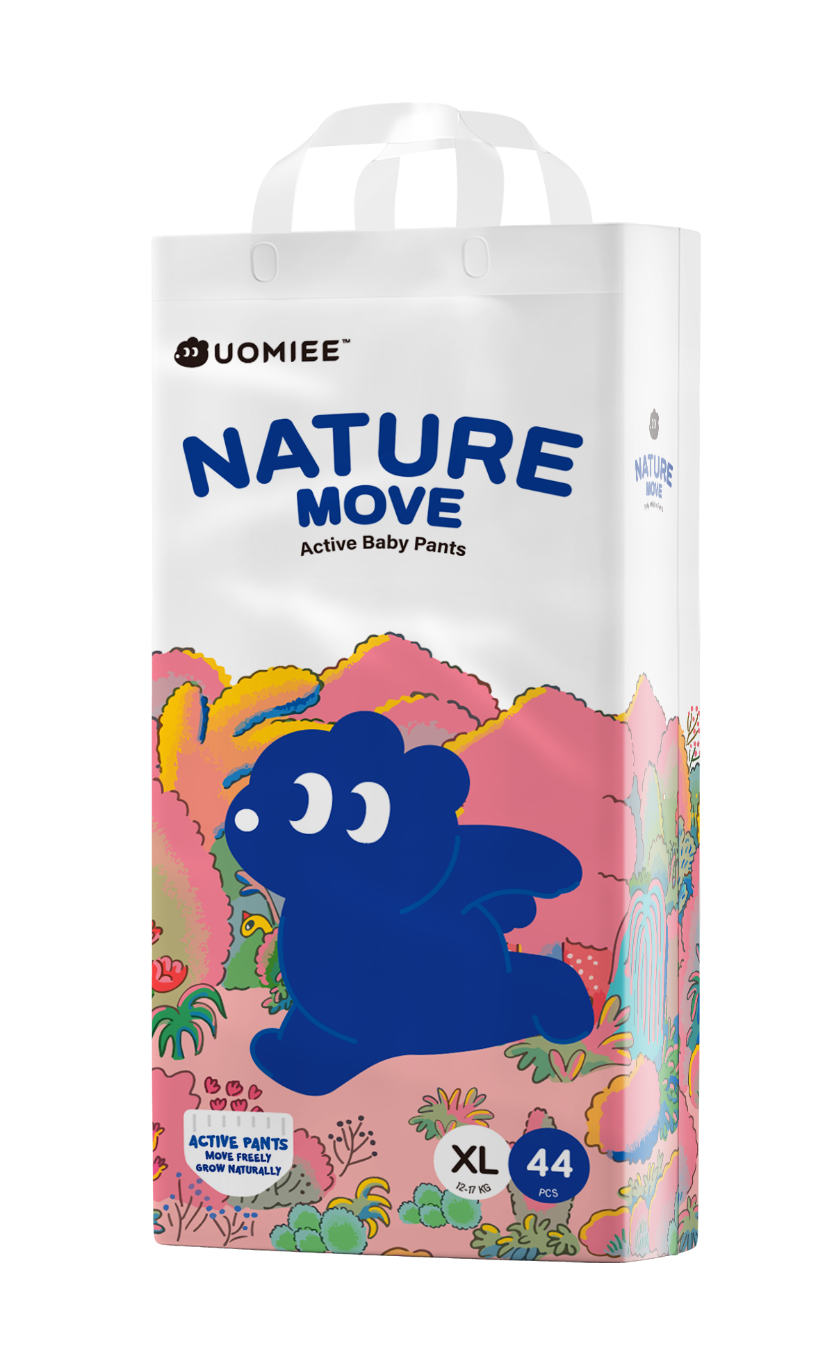 UOMIEE Nature Move Baby Diapers Family Pack | Plant-Based Soft | Ultra Breathable | Flexible Fit | Long-Lasting Dryness