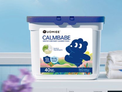 UOMIEE Baby Laundry Detergent Pods | Gentle Clean | Freesia Scent | For Baby & Kids | 40 Pods