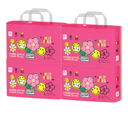 [Carton Deal] Biba Enternal Summer Smiley Rich Flower Series Diapers Pants & Tape |NB-XXL | Soft Skin Friendly