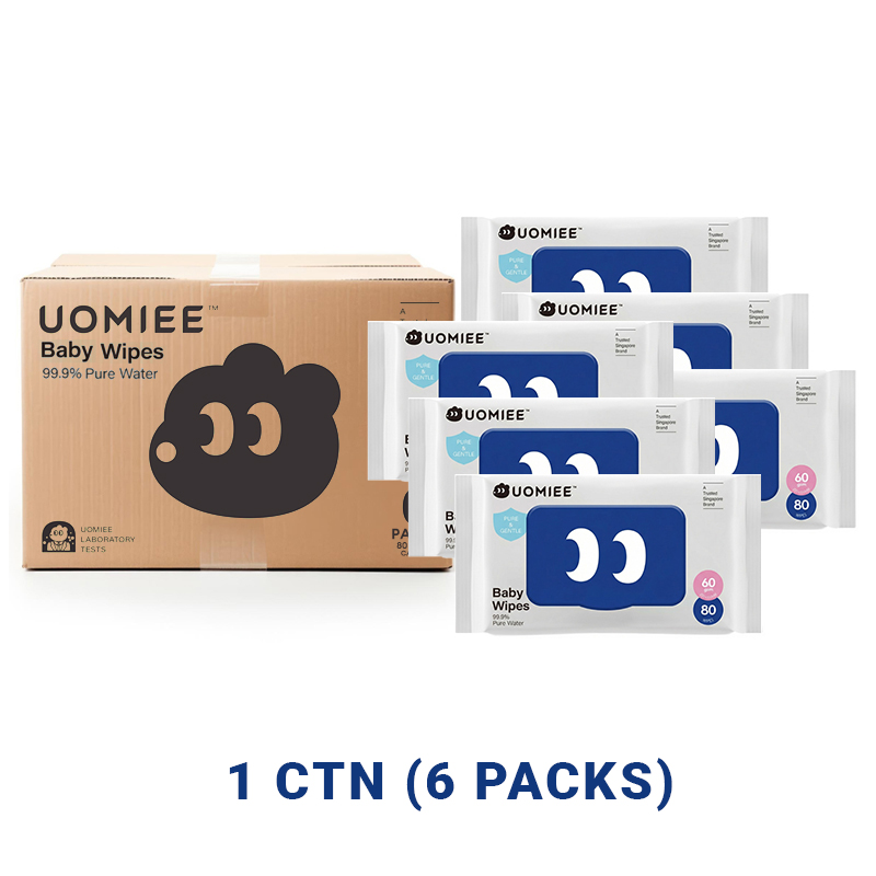 UOMIEE Baby Wet Wipes 50 Sheets｜Alcohol & Fragrance Free｜Gentle for Newborn & Sensitive Skin