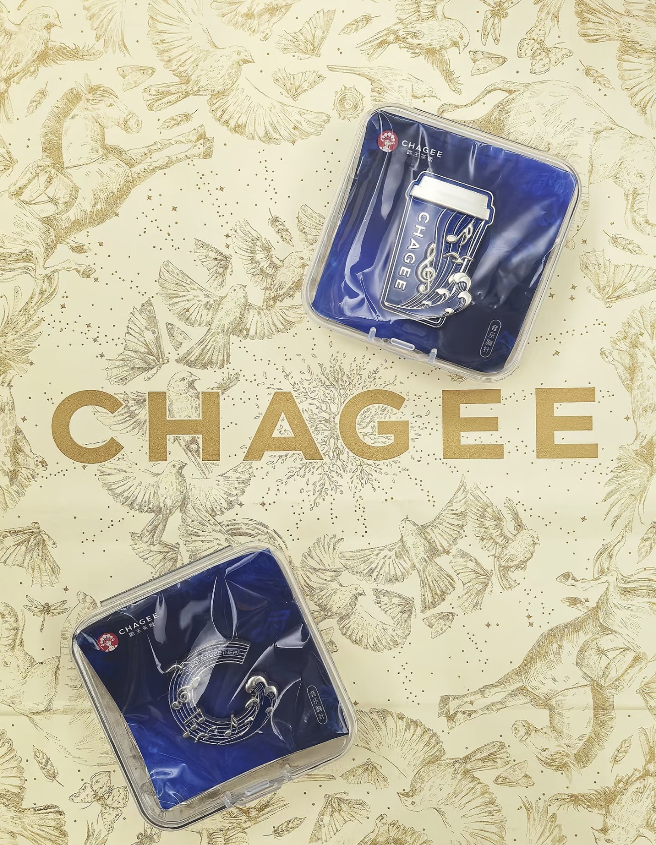 【FOR REDEEM POINTS ONLY]霸王茶姬音乐胸针一套