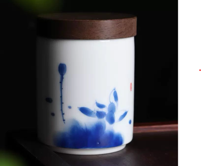 羊脂玉手绘茶叶罐 Yangzhi Jade Hand-Painted Tea Canister