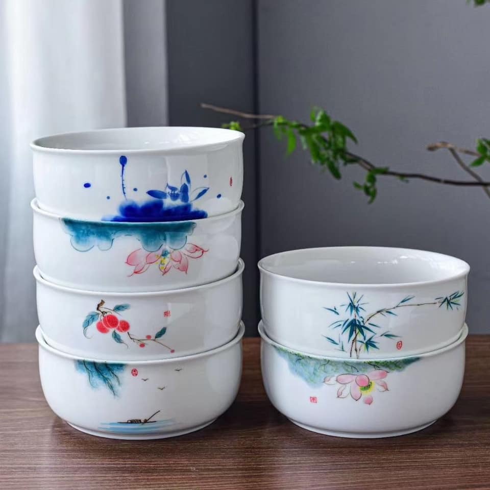 手绘陶瓷茶洗 Hand-Painted Ceramic Tea Rinse Bowl