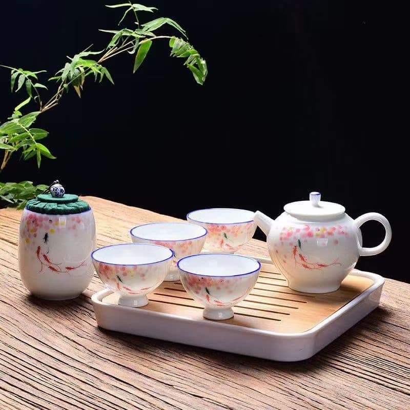 一壶四杯便携旅行茶具 One Teapot with Four Cups Portable Travel Tea Set