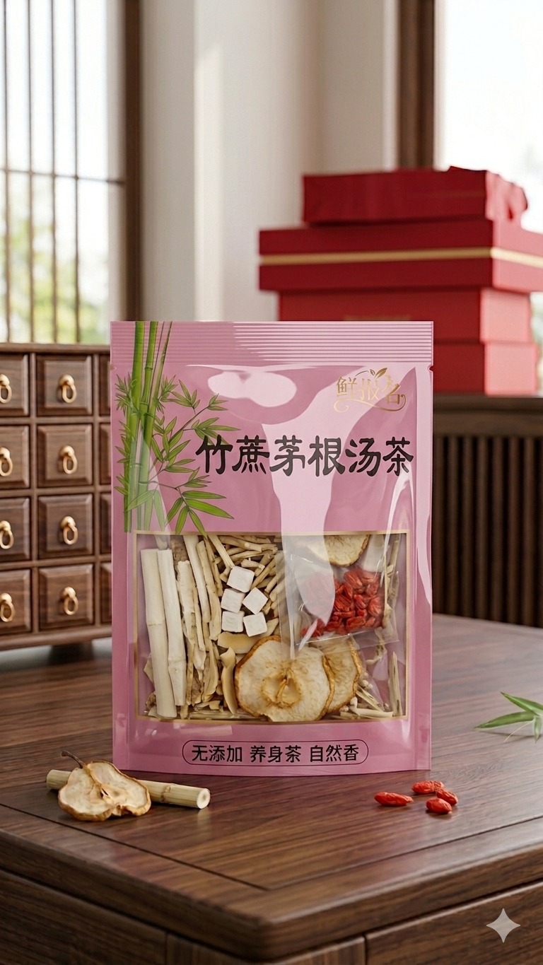 九鼎香 竹蔗茅根汤包汤料包 Sugarcane & Imperata Root Herbal Soup