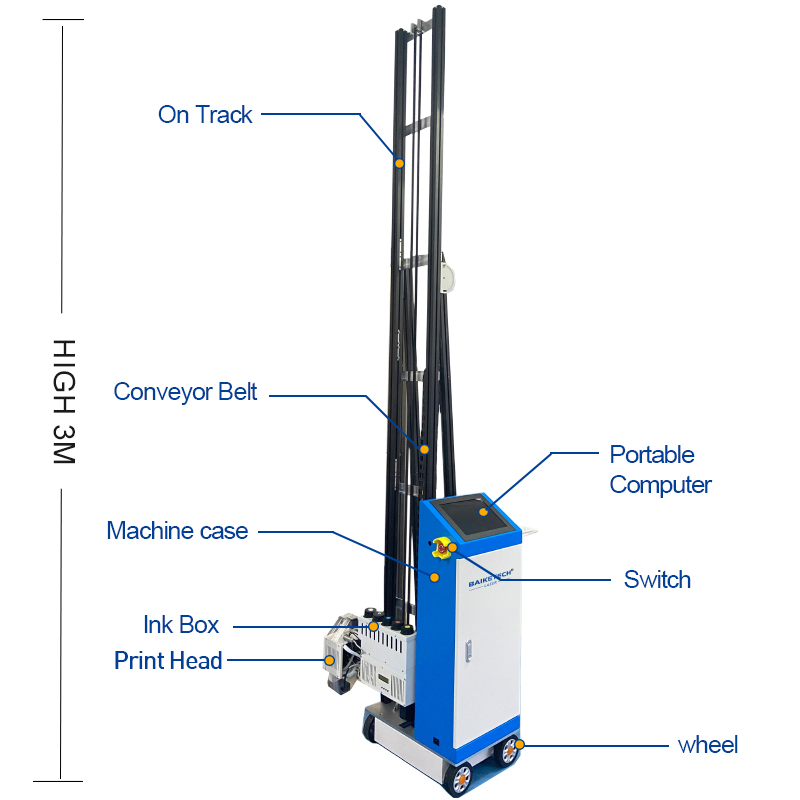 BK-WP800R Fast and Efficient Wall Printer Professional Wall Printing Equipment for Businesses 3D Inkjet Printer