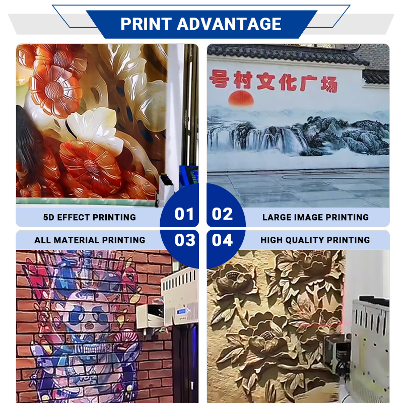 BK-UP200N 3D Vertical Mural Wall Printing Machine Wall Decoration Advertising Indoor Outdoor Printer