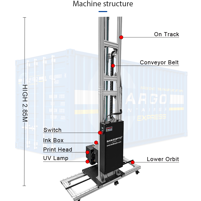 BK-UP200TX Plus Multi-Surface High-Pressure Inkjet System for Shipping Container Markings & Logistics Tags