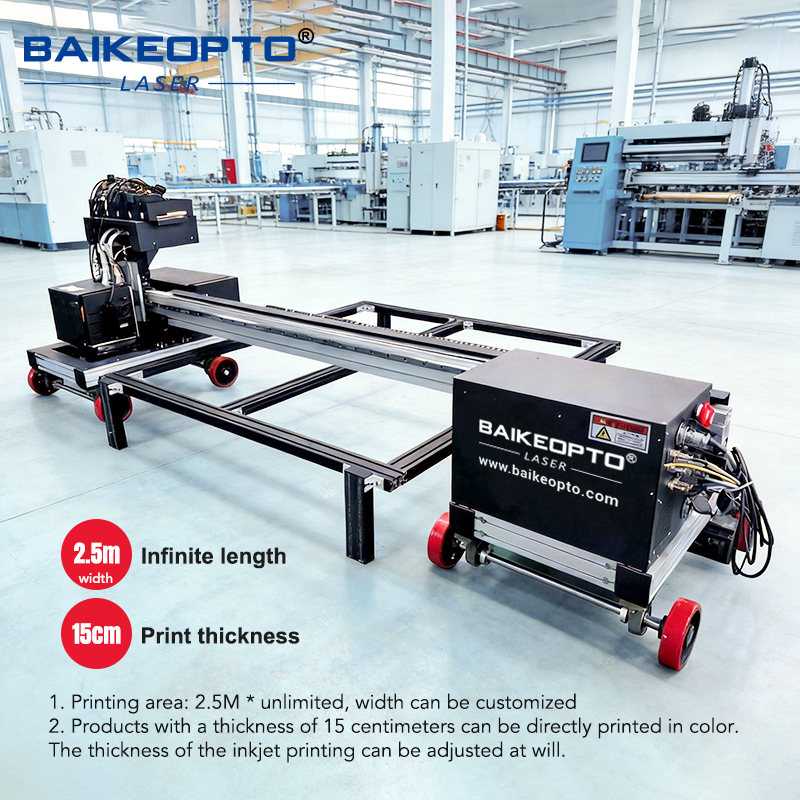BK-D1600WX-5Plus Multi-Purpose Dual i1600 Printhead 5 Meter Horizontal Printing DIY Flatbed and Floor Inkjet Printer for Signage Industry