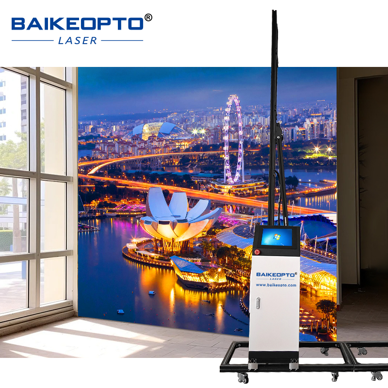 BK-WP200X Plus Environment Friendly 4 meter Height Wall Painting Machine Continuous 3D Inkjet Printing Device Dual DX10 Wall Printing Machine