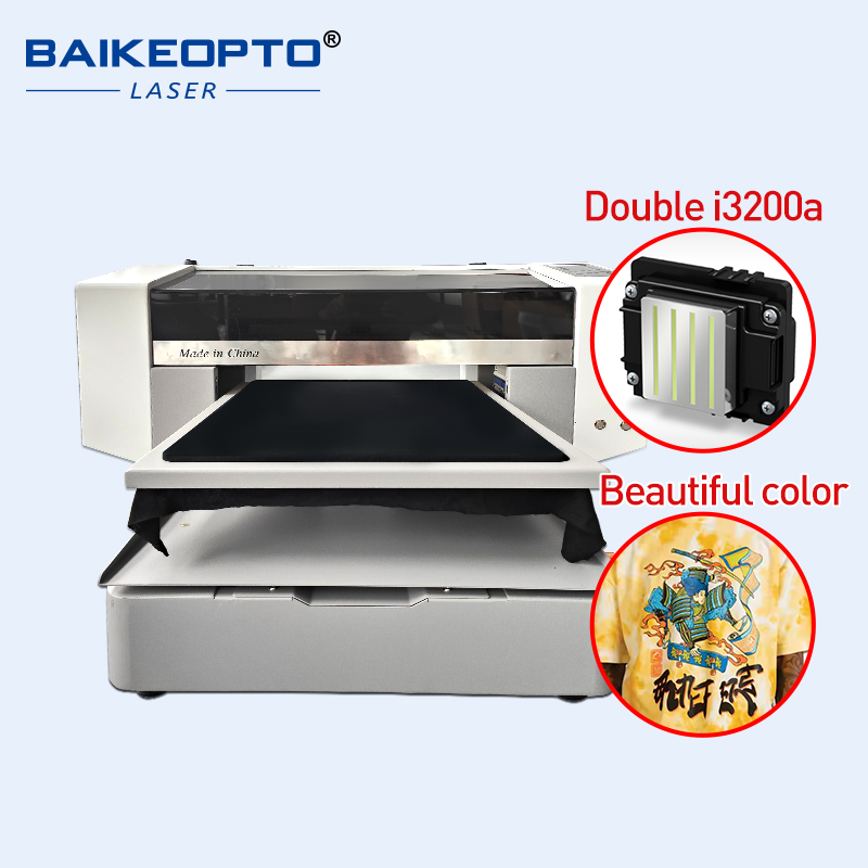 BK-I3200X High productivity 45*50CM Single Station Dual Original i3200 Print Head UV Fabrics DTG Digital Direct Inkjet Printer Machine for T-shirt Clothes