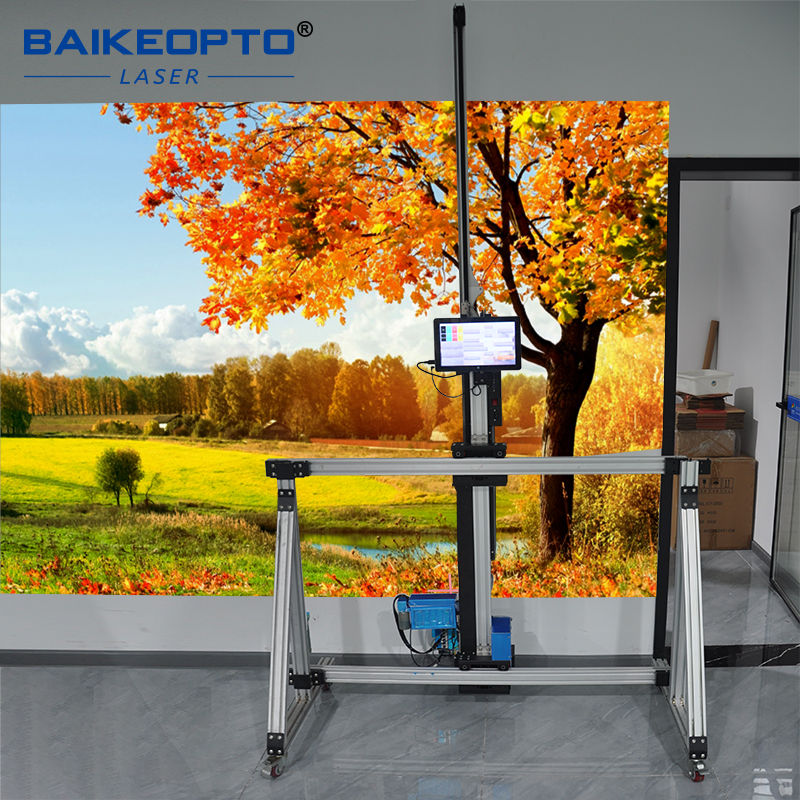 BK-GW256T AI Intelligent Inkjet Wall And Ground Printer CMYK Ink Automatic Painting 3D Wall and Floor Art Printer