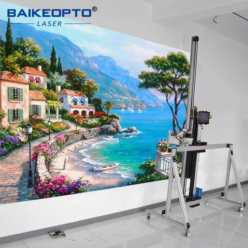 BK-UV64T AI Intelligent Inkjet Wall and Floor Art Printer CMYKW UV Ink Portable Wall and Floor 3D Printer Industrial