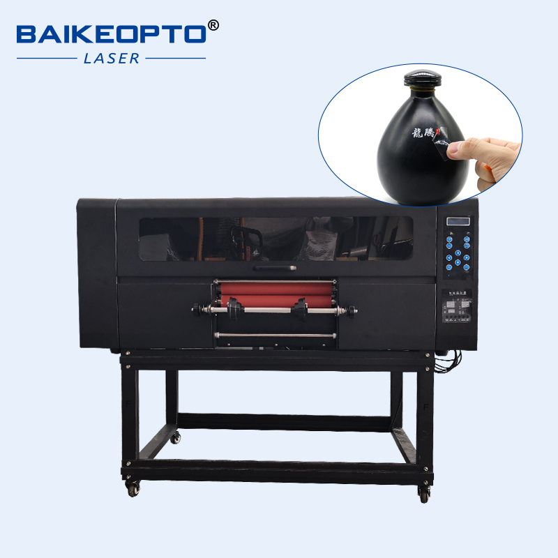 BK-XP600P Factory Price 30cm Original XP600 Print Head Crystal Film UV Inkjet Roll to Roll UV DTF Sticker Printer for Bottle/Acrylic/Plastic