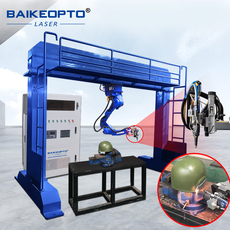 1500W New Gantry 3D High-Speed Yaskawa GP25 6 Axis Robotic Arm Laser Cutting Machine for Helmet