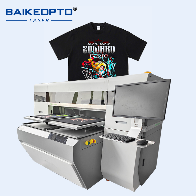BK-I3200T Factory Price DTG T-shirt Garment Digital Inkjet Printer with 4pcs i3200 Printheads Dual 45*50 cm Work Bench DTG Printing Machine