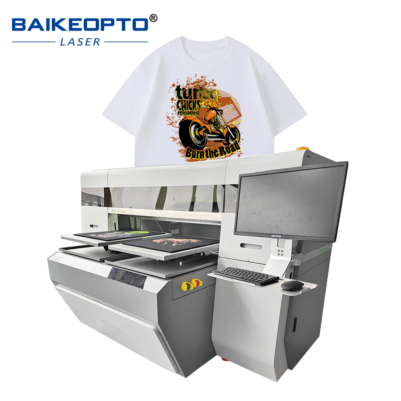 BK-I3200T Factory Price DTG T-shirt Garment Digital Inkjet Printer with 4pcs i3200 Printheads Dual 45*50 cm Work Bench DTG Printing Machine