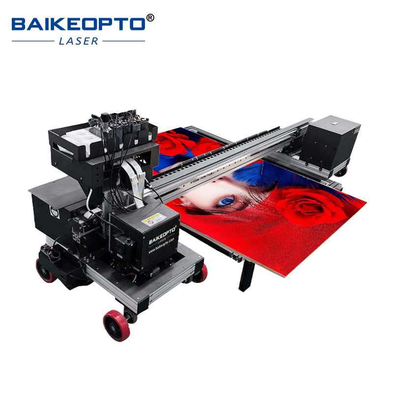 BK-D1600WX-5Plus Multi-Purpose Dual i1600 Printhead 5 Meter Horizontal Printing DIY Flatbed and Floor Inkjet Printer for Signage Industry