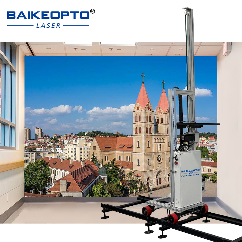 BK-UP200L Portable 3d Vertical Mural Wall Printing Machine Wall Decoration Advertising UV Ink Wall Printer Indoor Outdoor Wall Art Printer