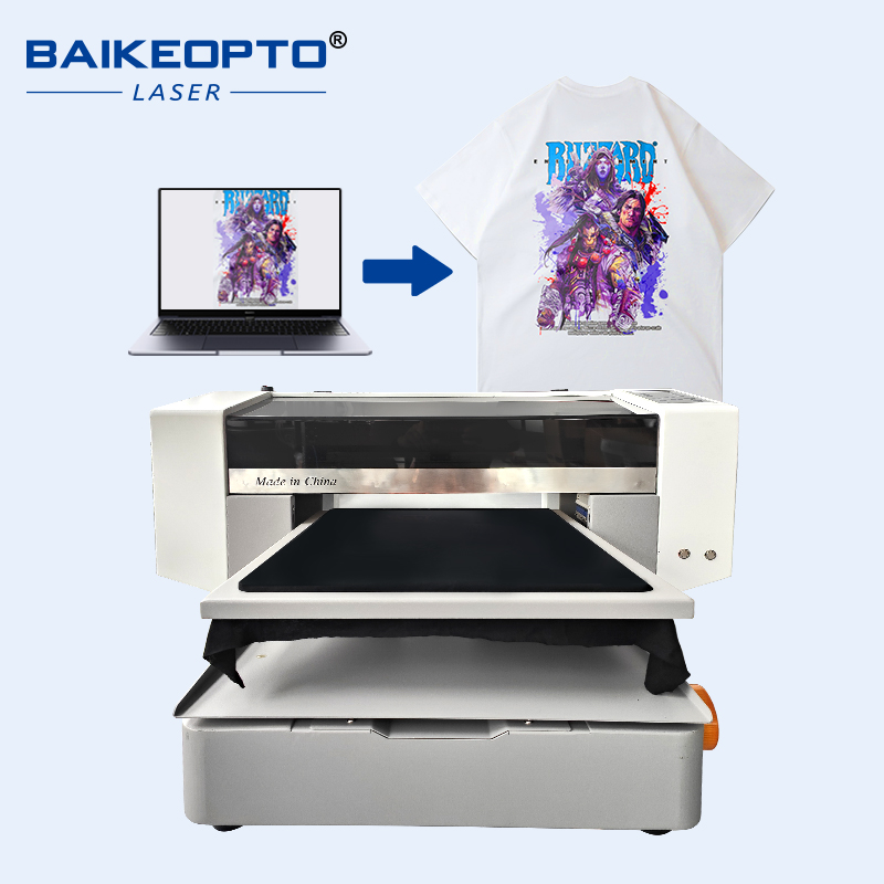 BK-I1600X Automated 45*50CM Single Work Bench Dual i1600 Print Head UV DTG Digital Direct Inkjet Printer Machine for T-shirt Clothes
