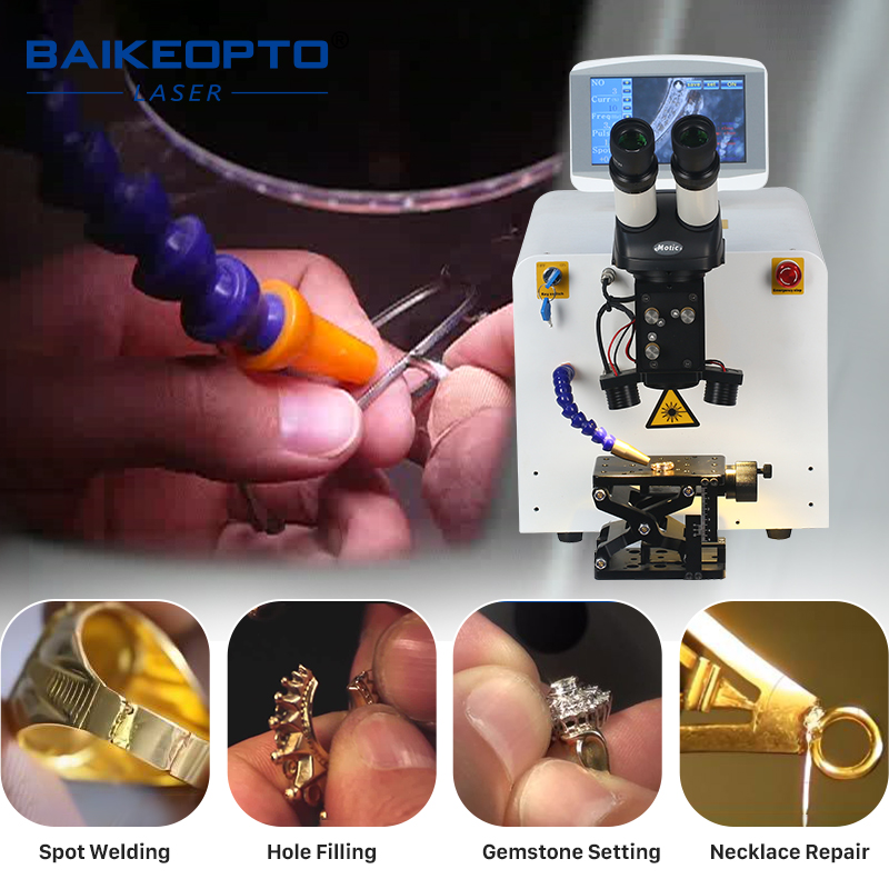 BK-JW80-X2 80W YAG Laser Welding Machine for Jewelry Repair & Gold Soldering - Precision Gem Setting Equipment