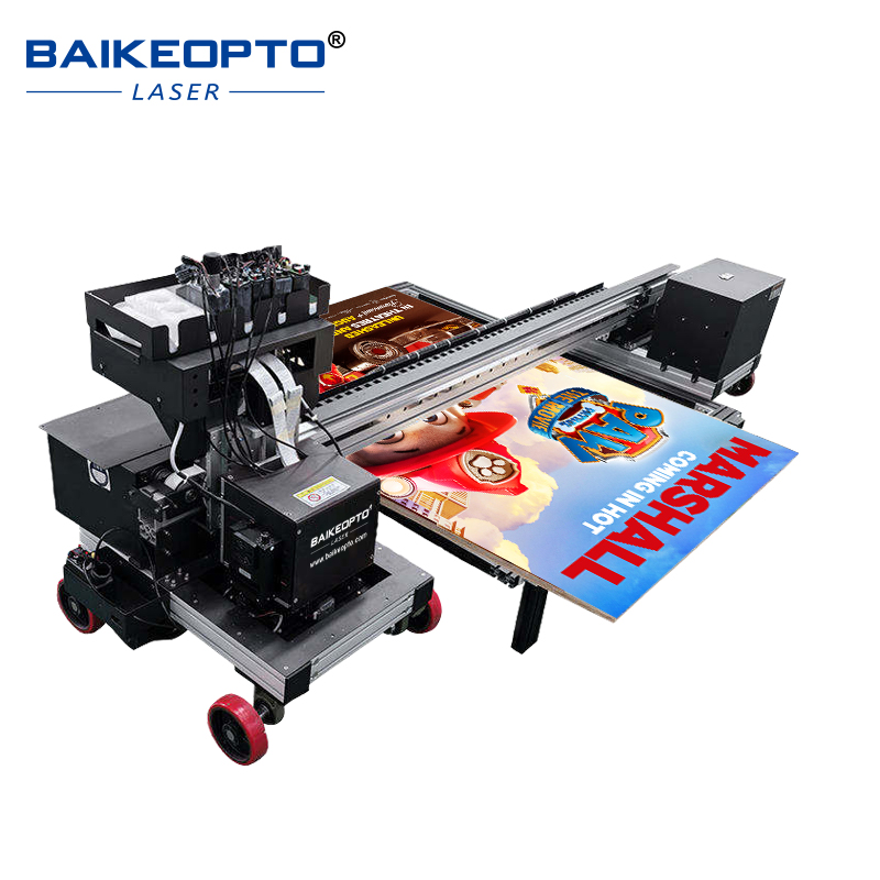 BK-D1600WX-5Plus Multi-Purpose Dual i1600 Printhead 5 Meter Horizontal Printing DIY Flatbed and Floor Inkjet Printer for Signage Industry