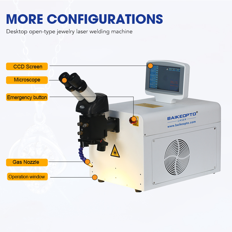 BK-JW80-X2 80W YAG Laser Welding Machine for Jewelry Repair & Gold Soldering - Precision Gem Setting Equipment