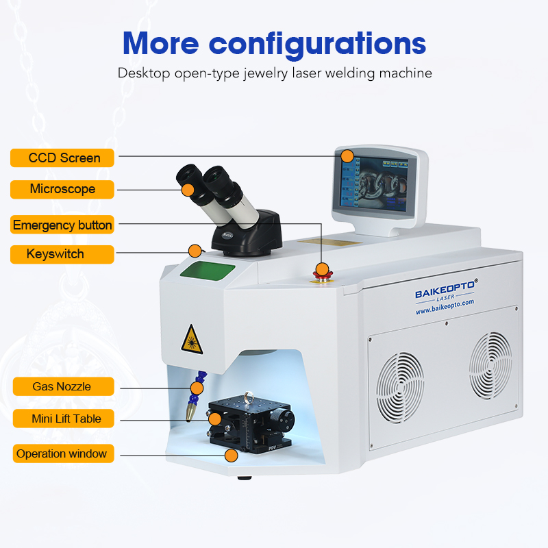 BK-JW150XQ 150W Eco-Friendly YAG Laser Welding Machine - Energy-Saving, Minimal Fume Emission for Jewelers