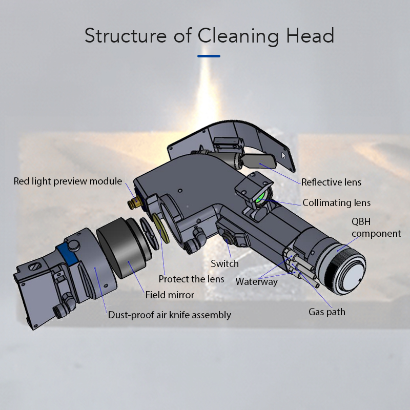 BK-FL1500CS 1500W Handheld Laser Cleaning Machine for Metal Stone Dust Rust 