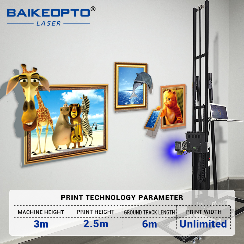 BK-UP900S Portable Inkjet Printer Durable Wall Printing Equipment for Long-Term Use 3D Wall Printer