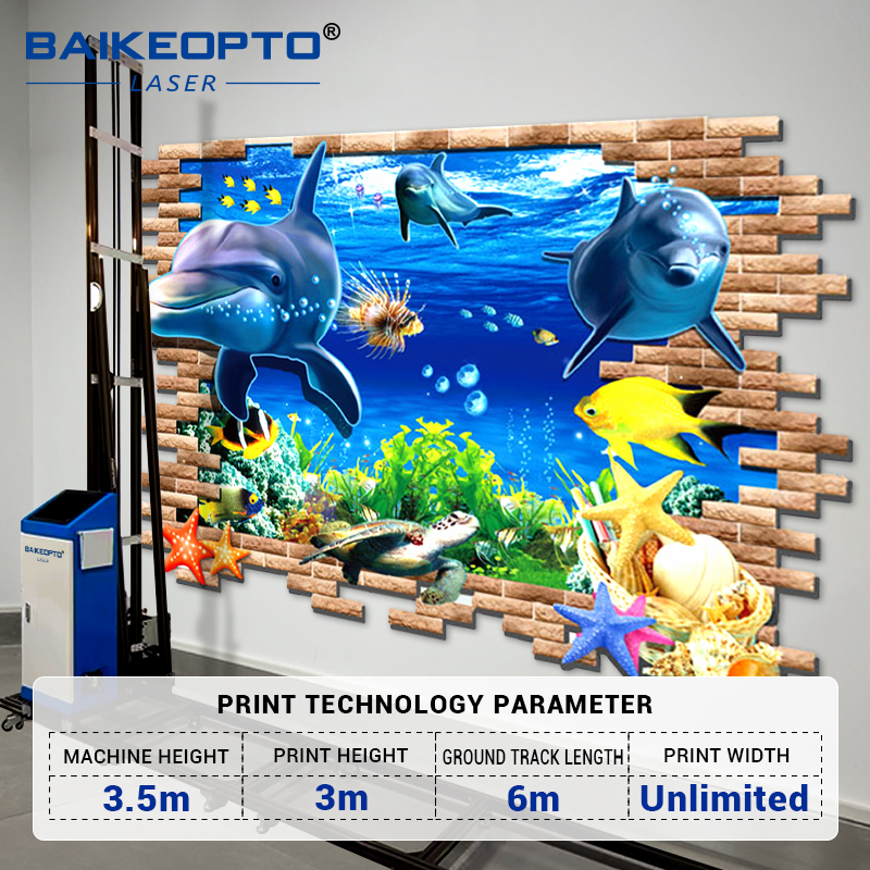 BK-UP200 High-Resolution Wall Printer for Clear Images Durable Wall Print Equipment 3D UV Inkjet Printer Machine
