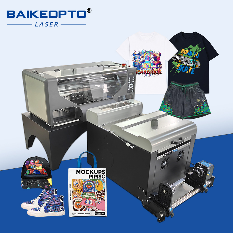 BK-XP600T Easy to Operate 30cm Dual XP600 Print Head CMYK+W UV DTF Inkjet Printer for T-shirt Clothes