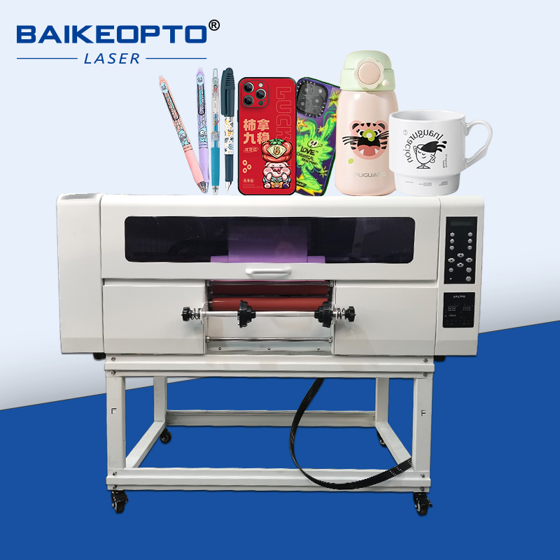 BK-XP600P Factory Price 30cm Original XP600 Print Head Crystal Film UV Inkjet Roll to Roll UV DTF Sticker Printer for Bottle/Acrylic/Plastic