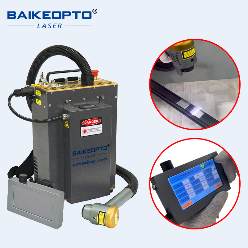 Backpack Pulse Laser Cleaners High-Speed Portable Laser Cleaning for Metal Stone Brick Wood