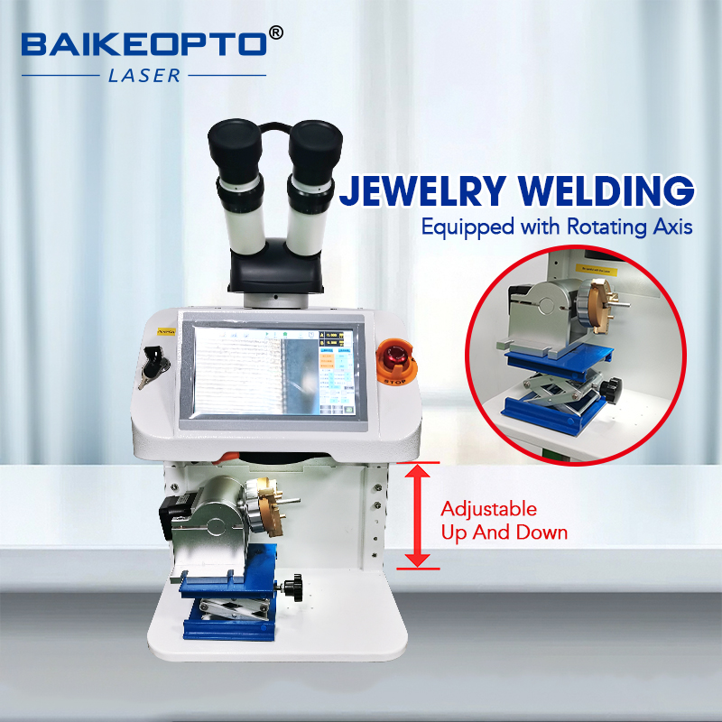 High Efficient YAG Laser Jewelry Spot Welder Machine with Rotation Axis for Platinum/Titanium/Precious Metals