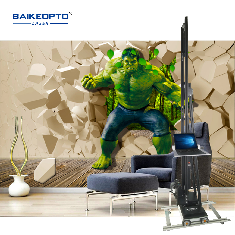 BK-UP1600A Easy-to-Use Wall Printing Machine for DIY Projects Portable Wall Painting Machine Continuous 3D Inkjet Printing Machine