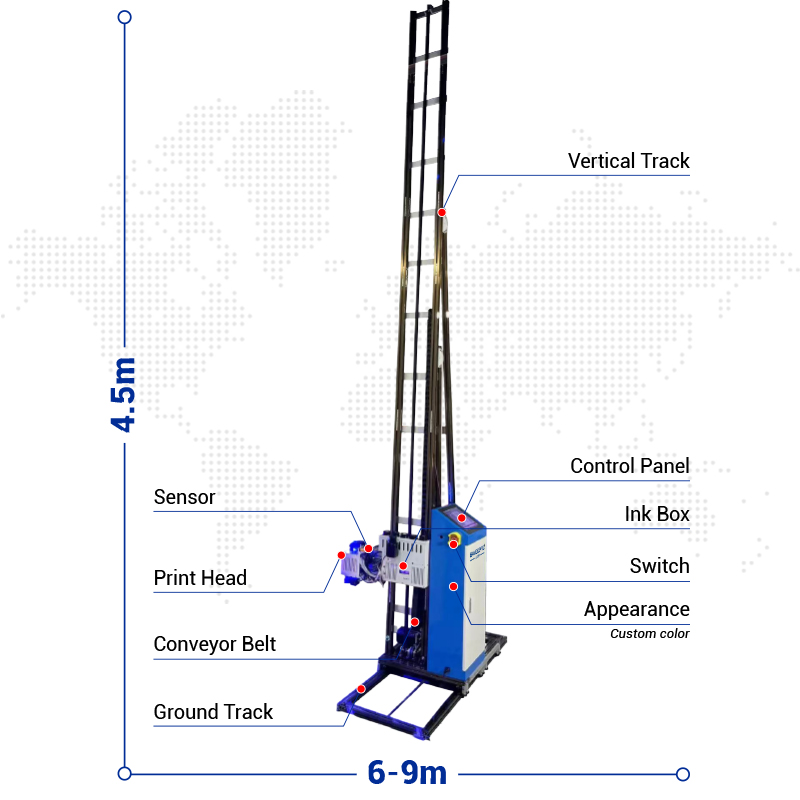 BK-WP500 Plus Vertical Wall Printer for Professional Finish Innovative Wall Printing Technology for Artists 3D Printer Machine