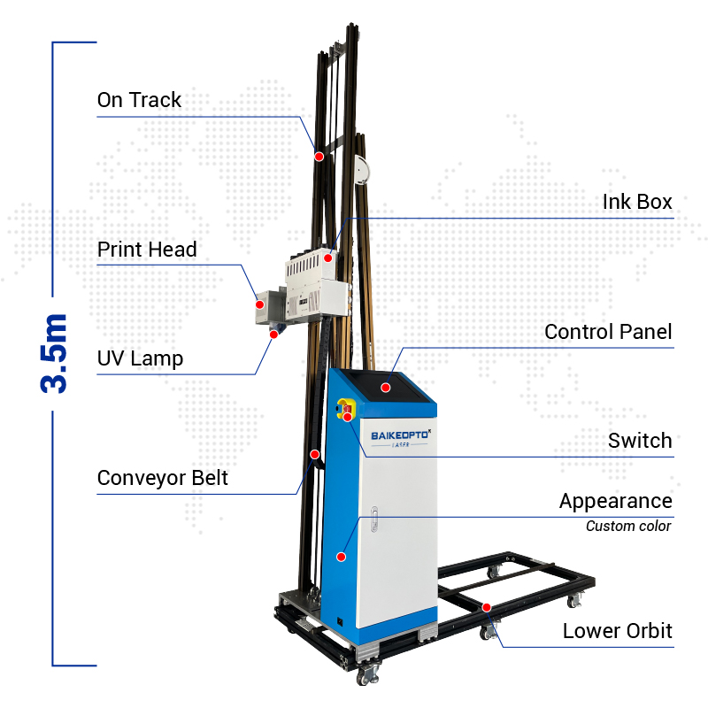 BK-UP200 High-Resolution Wall Printer for Clear Images Durable Wall Print Equipment 3D UV Inkjet Printer Machine