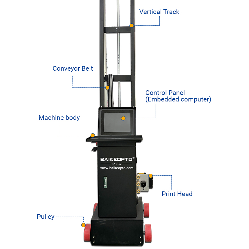 BK-UP200M Vertical 3D CMYKW UV Wall Printer Machine Dual DX7 Inkjet Wall Printing Machine 