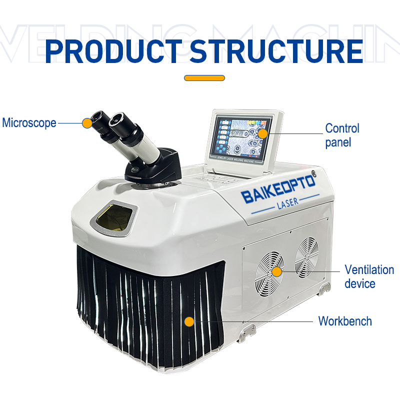 BK-JW60E Pro 60W Portable YAG Laser Jewellery Welder Machine for Gold and Silver Repair