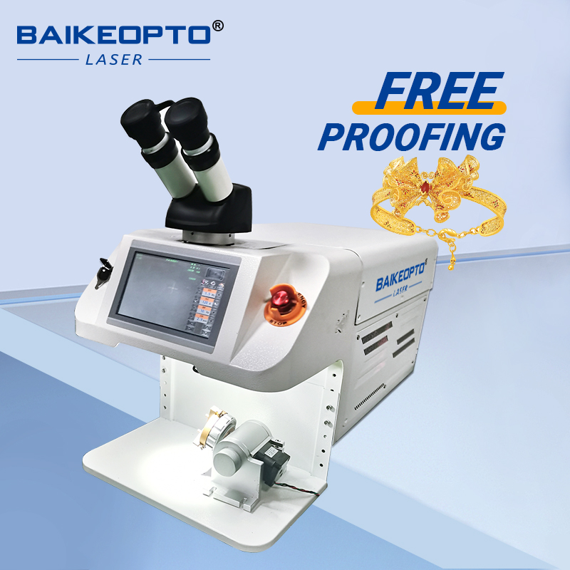 High Efficient YAG Laser Jewelry Spot Welder Machine with Rotation Axis for Platinum/Titanium/Precious Metals