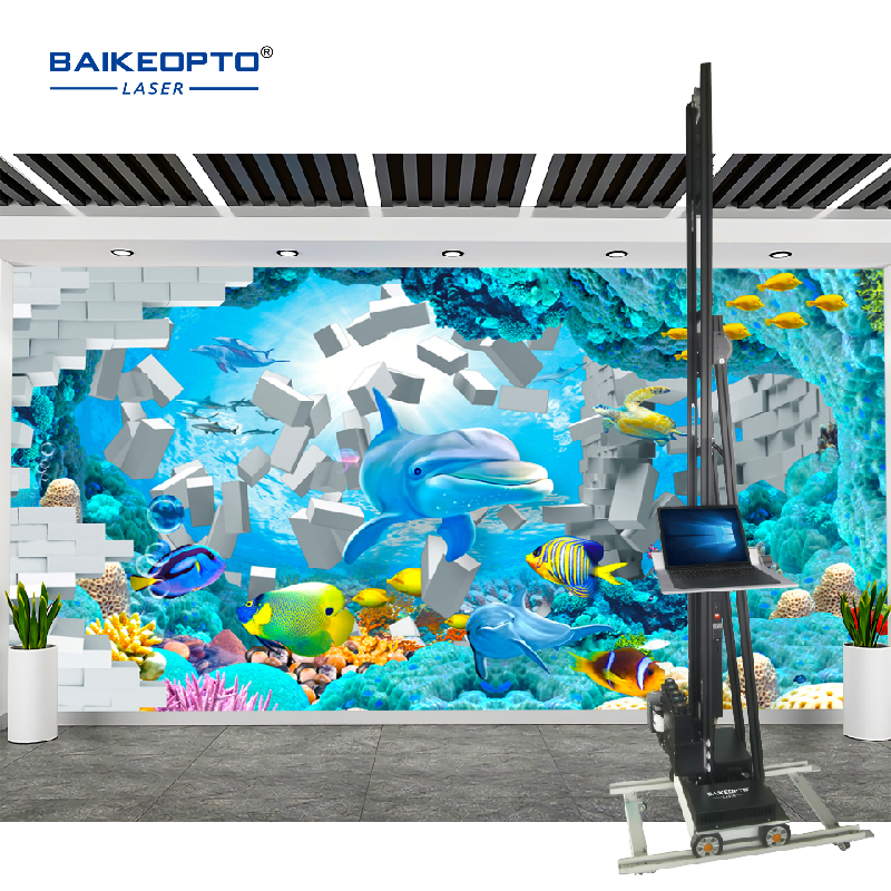 BK-UP3200A Easy-to-Use Wall Printing Machine for DIY Projects Portable Wall Painting Machine Continuous 3D Inkjet Printing Machine