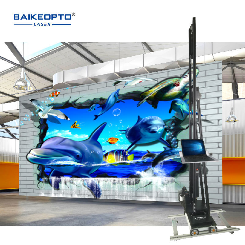 BK-UP3200A Easy-to-Use Wall Printing Machine for DIY Projects Portable Wall Painting Machine Continuous 3D Inkjet Printing Machine