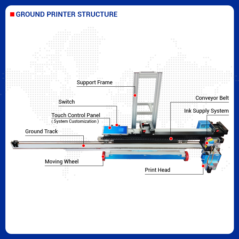 BK-GW64T AI Intelligent Automatic Inkjet Wall And Ground Printer Wall and Floor Art 3D Printer